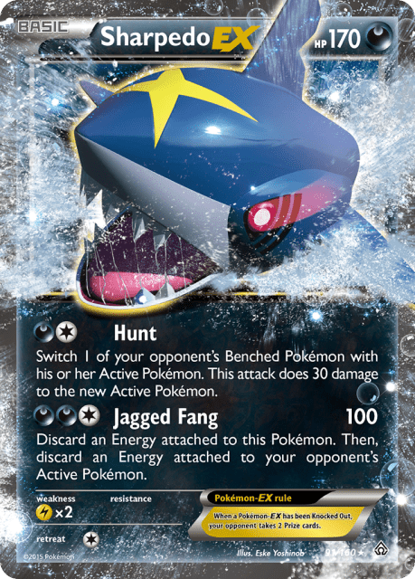 Sharpedo-EX (Holofoil) (91) — Primal Clash
