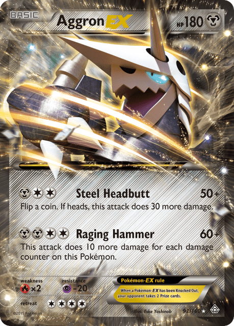 Aggron-EX (Holofoil) (93) — Primal Clash