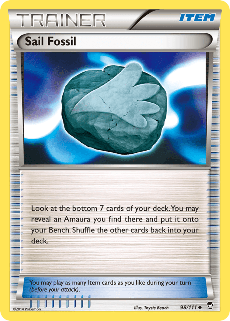 Sail Fossil (Reverse Holofoil) (98) — Furious Fists