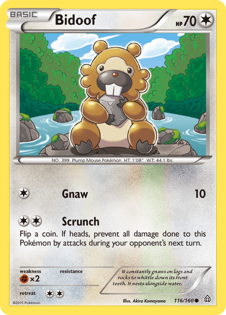Bidoof (Reverse Holofoil) (116) — Primal Clash