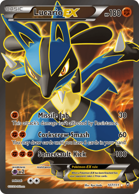 Lucario-EX (Holofoil) (107) — Furious Fists