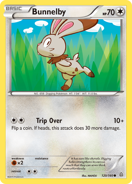Bunnelby (Reverse Holofoil) (120) — Primal Clash
