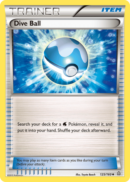 Dive Ball (Reverse Holofoil) (125) — Primal Clash