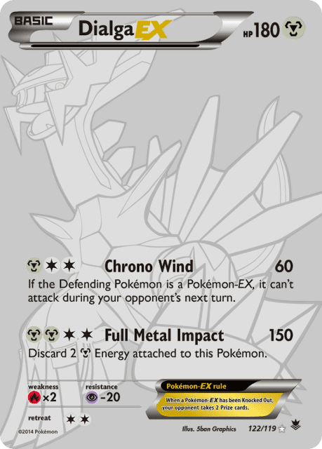 Dialga-EX (Holofoil) (122) — Phantom Forces