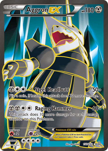 Aggron-EX (Holofoil) (153) — Primal Clash