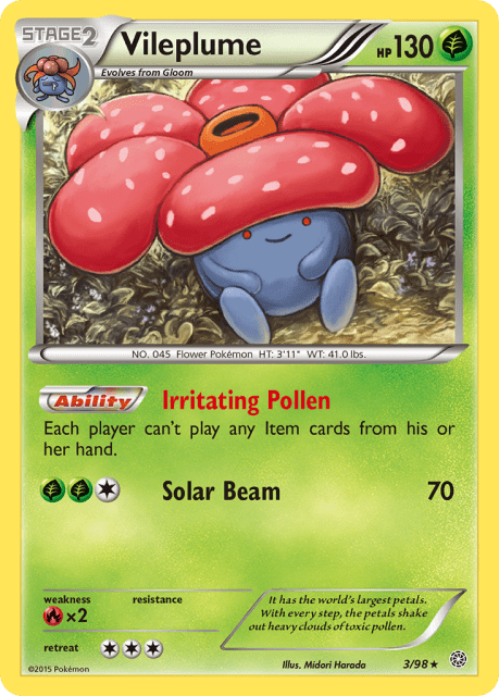 Vileplume (Reverse Holofoil) (3) — Ancient Origins