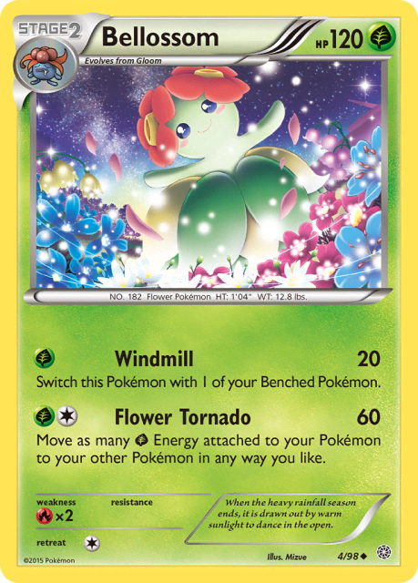 Bellossom (Reverse Holofoil) (4) — Ancient Origins