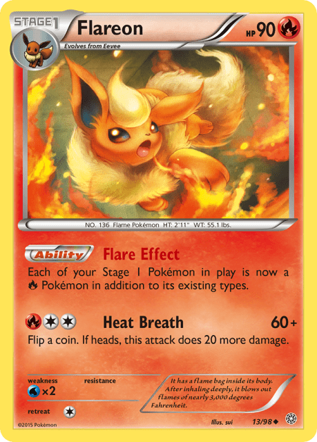 Flareon (Reverse Holofoil) (13) — Ancient Origins
