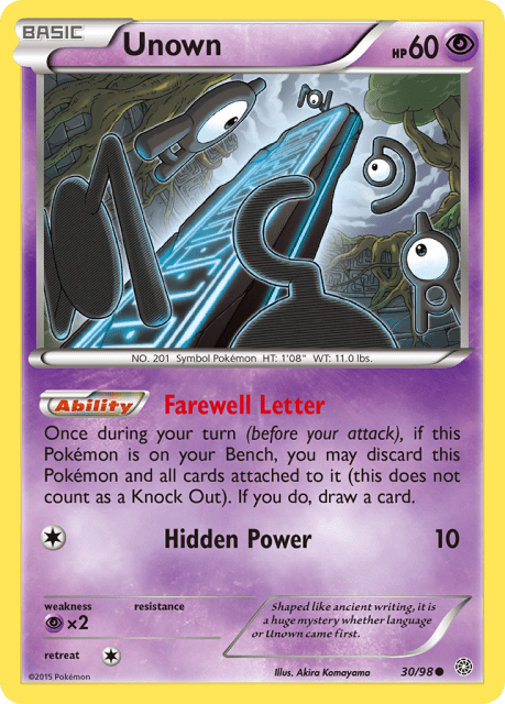 Unown (Reverse Holofoil) (30) — Ancient Origins