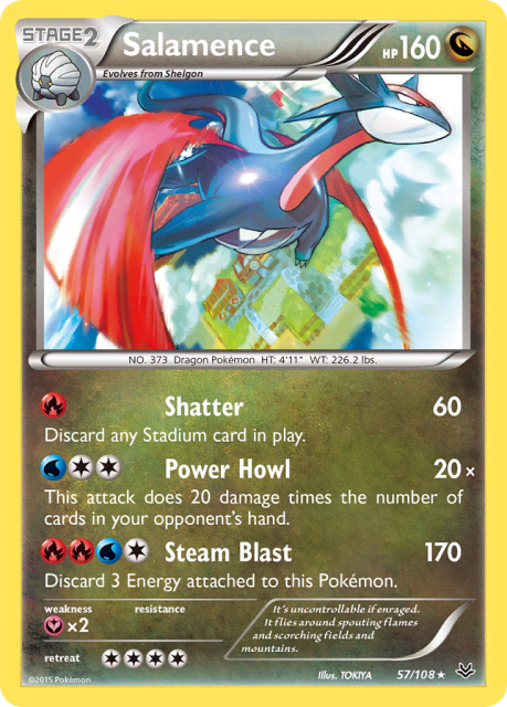 Salamence (Cosmos Holofoil) (57) — Roaring Skies