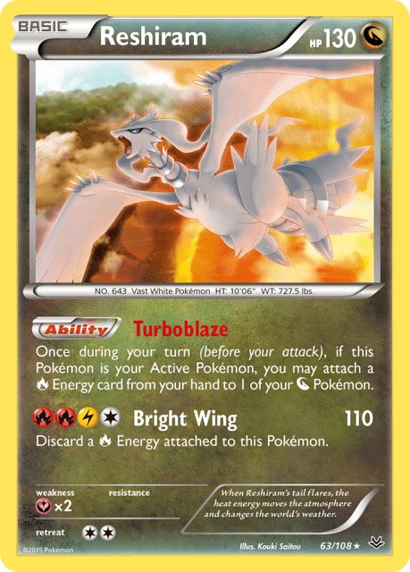 Reshiram (Reverse Holofoil) (63) — Roaring Skies