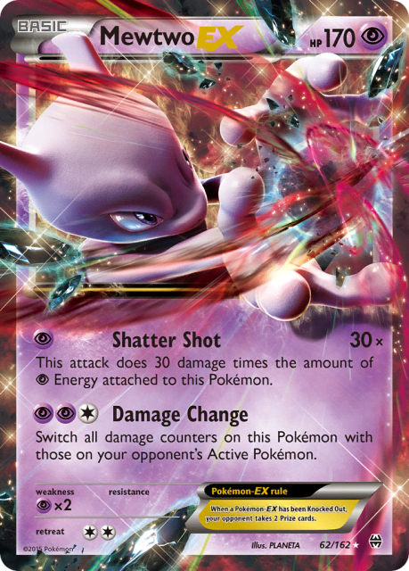Mewtwo-EX (Holofoil) (62) — BREAKthrough