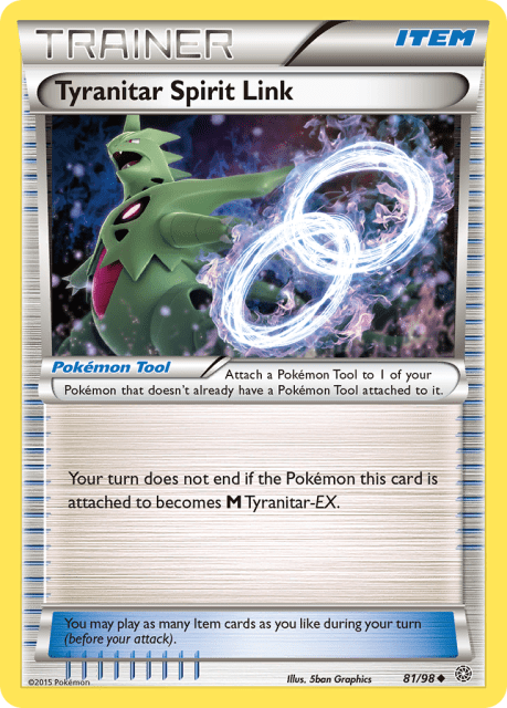 Tyranitar Spirit Link (Reverse Holofoil) (81) — Ancient Origins