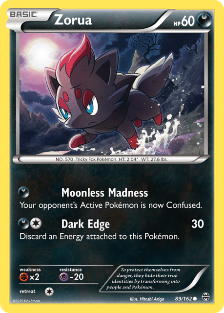 Zorua (Reverse Holofoil) (89) — BREAKthrough