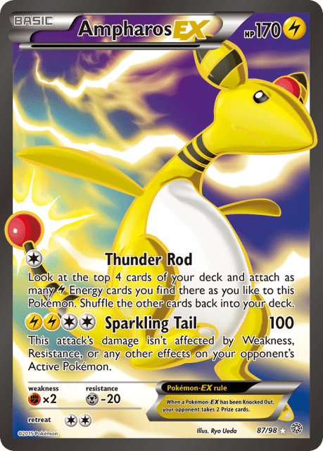 Ampharos-EX (Holofoil) (87) — Ancient Origins