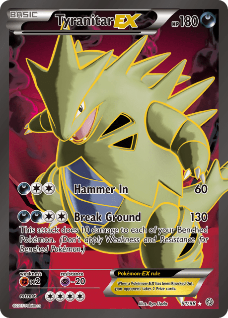 Tyranitar-EX (Holofoil) (91) — Ancient Origins