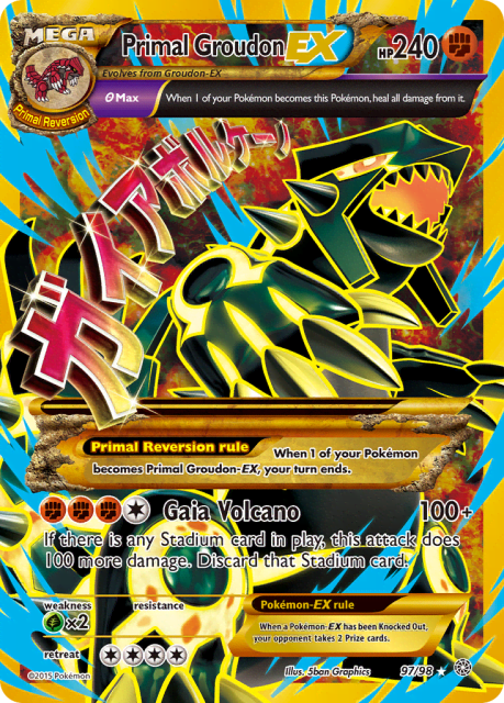 Primal Groudon-EX (Jumbo) (97) — Ancient Origins