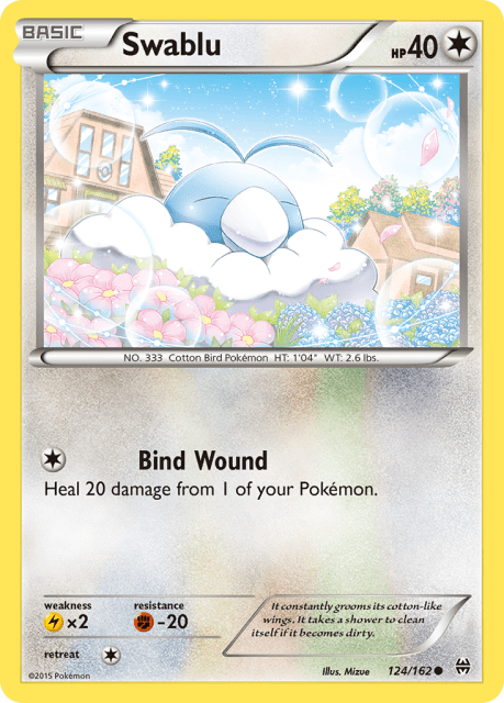 Swablu (Reverse Holofoil) (124) — BREAKthrough