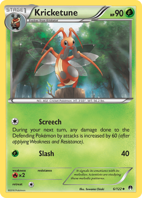 Kricketune (Reverse Holofoil) (6) — BREAKpoint