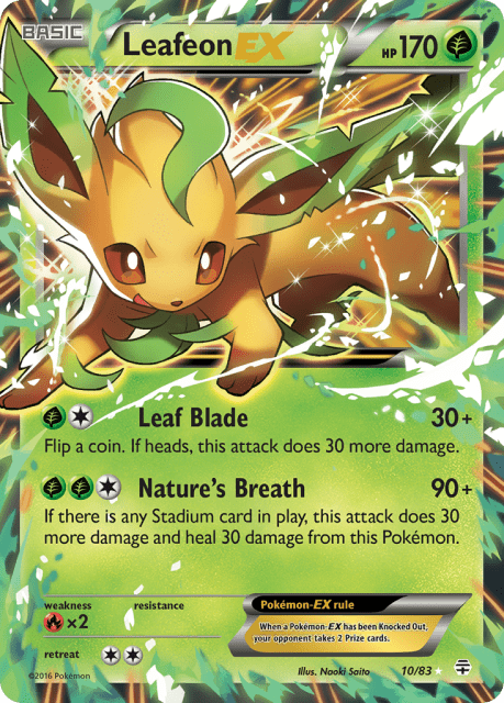 Leafeon-EX (Holofoil) (10) — Generations
