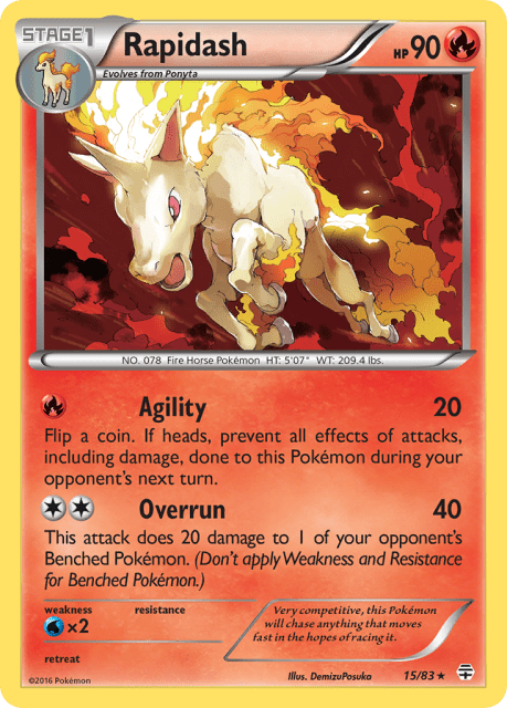 Rapidash (Reverse Holofoil) (15) — Generations
