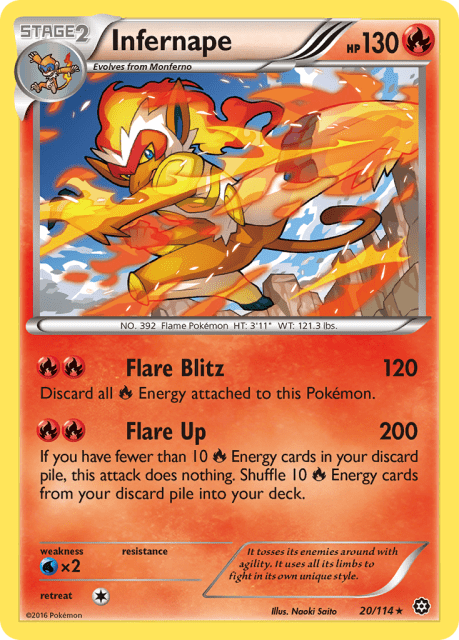 Infernape (Holofoil) (20) — Steam Siege
