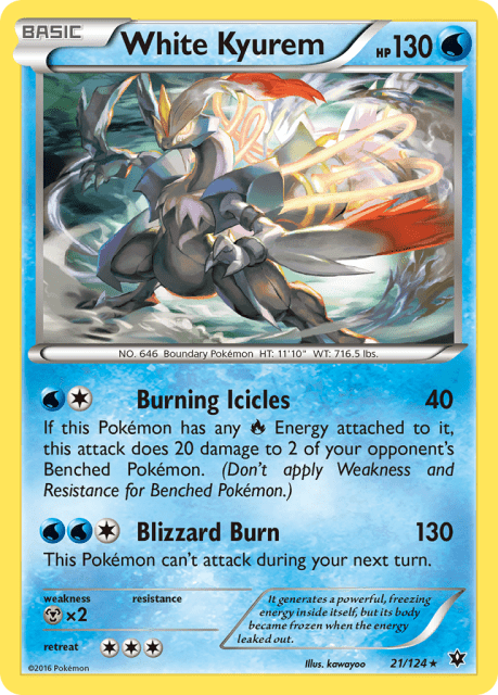 White Kyurem (Reverse Holofoil) (21) — Fates Collide