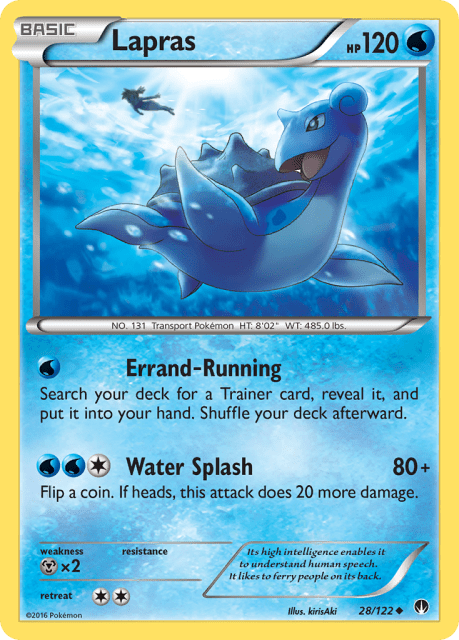Lapras (Reverse Holofoil) (28) — BREAKpoint