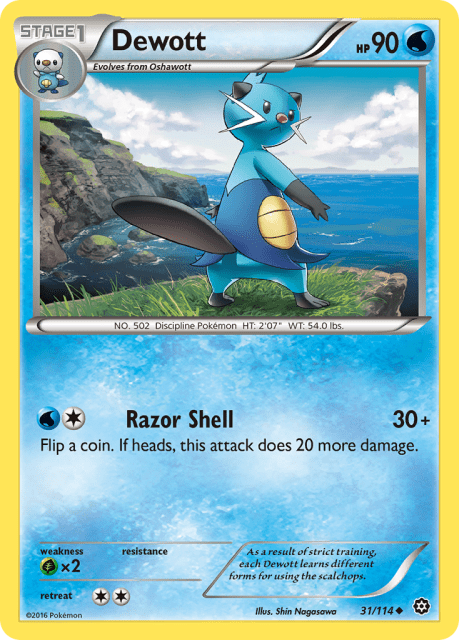 Dewott (Reverse Holofoil) (31) — Steam Siege