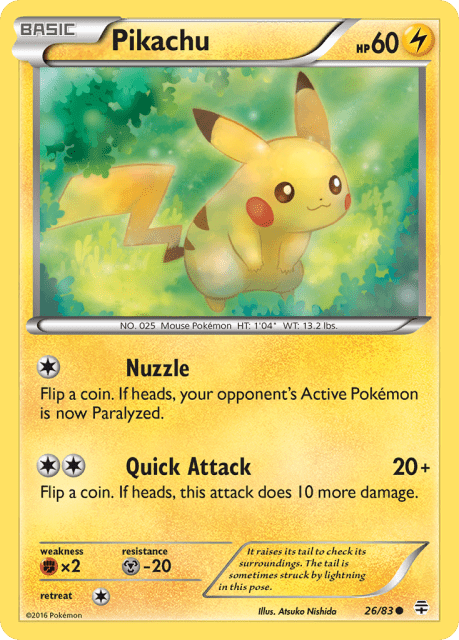 Pikachu (Reverse Holofoil) (26) — Generations