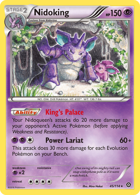 Nidoking (Reverse Holofoil) (45) — Steam Siege