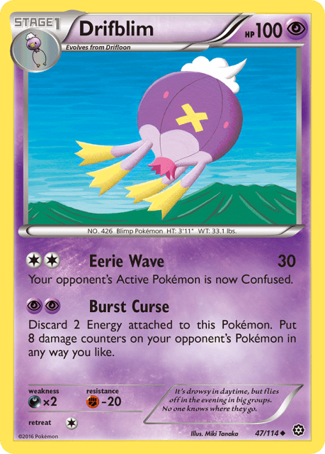 Drifblim (Reverse Holofoil) (47) — Steam Siege