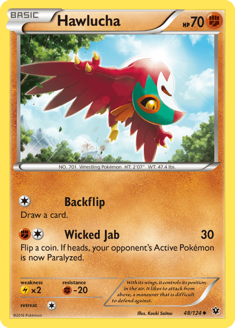 Hawlucha (Reverse Holofoil) (48) — Fates Collide