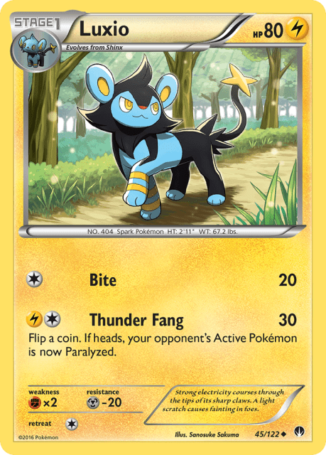 Luxio (Reverse Holofoil) (45) — BREAKpoint