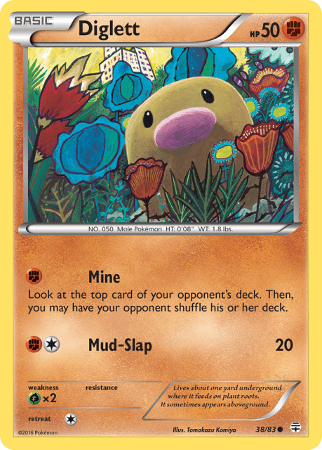 Diglett (Reverse Holofoil) (38) — Generations