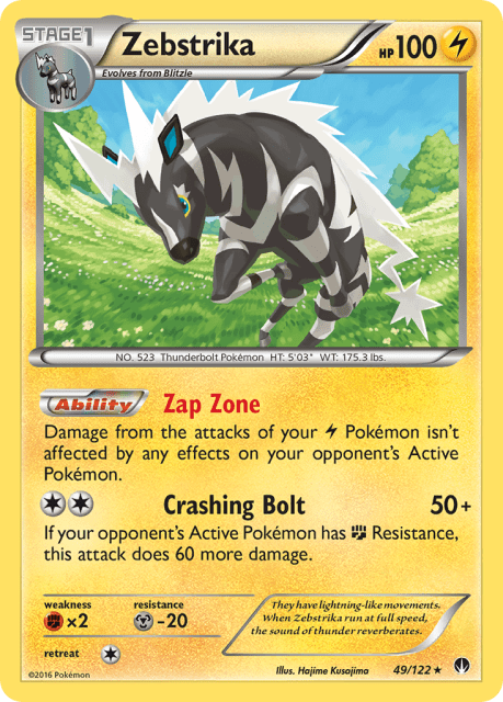 Zebstrika (Reverse Holofoil) (49) — BREAKpoint