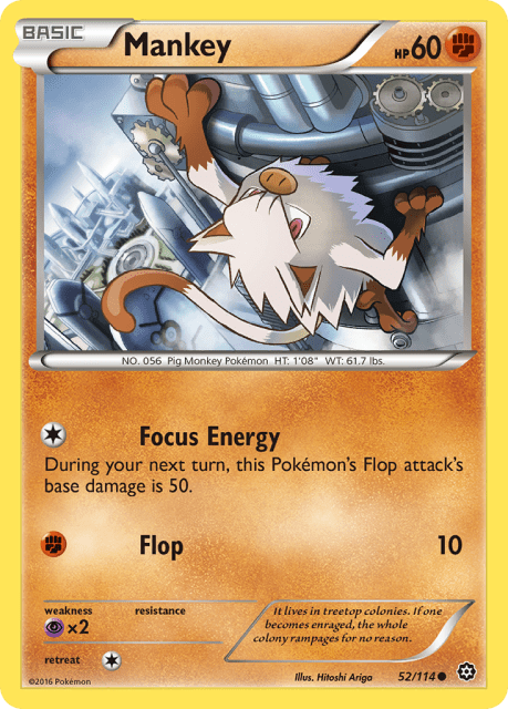 Mankey (Reverse Holofoil) (52) — Steam Siege
