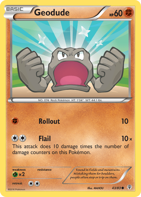 Geodude (Reverse Holofoil) (43) — Generations