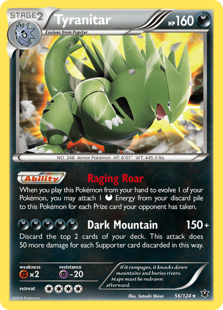 Tyranitar (Cosmos Holofoil) (56) — Fates Collide