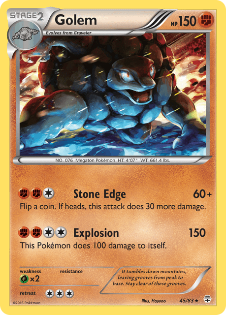 Golem (Reverse Holofoil) (45) — Generations
