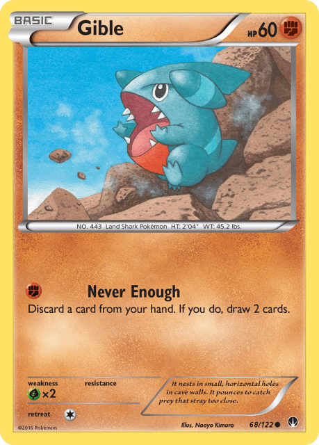 Gible (Reverse Holofoil) (68) — BREAKpoint
