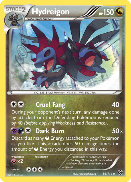 Hydreigon (Reverse Holofoil) (86) — Steam Siege