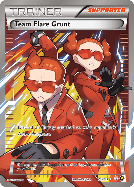 Team Flare Grunt (Reverse Holofoil) (73a) — Generations