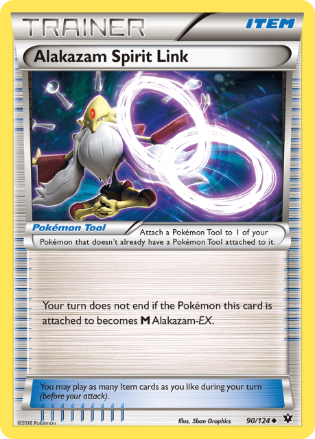 Alakazam Spirit Link (Reverse Holofoil) (90) — Fates Collide