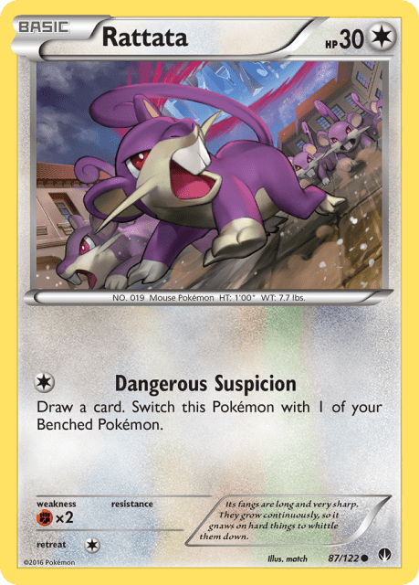Rattata (Reverse Holofoil) (87) — BREAKpoint