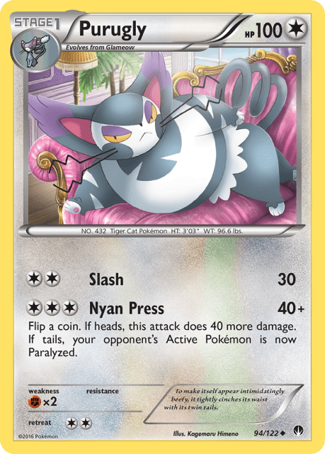 Purugly (Reverse Holofoil) (94) — BREAKpoint