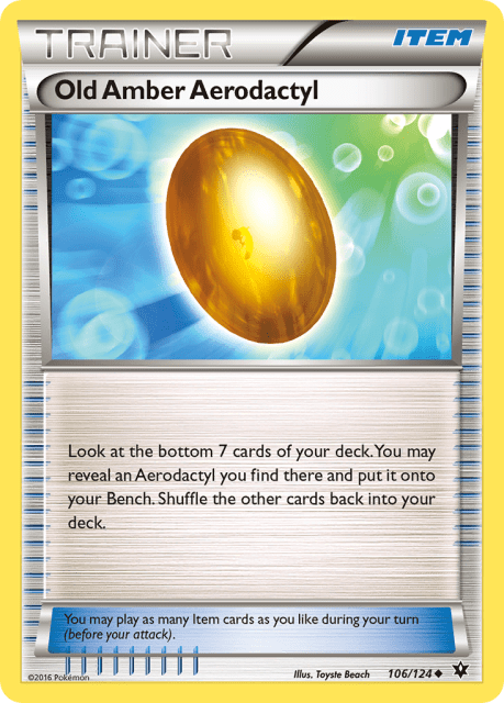 Old Amber Aerodactyl (Reverse Holofoil) (106) — Fates Collide