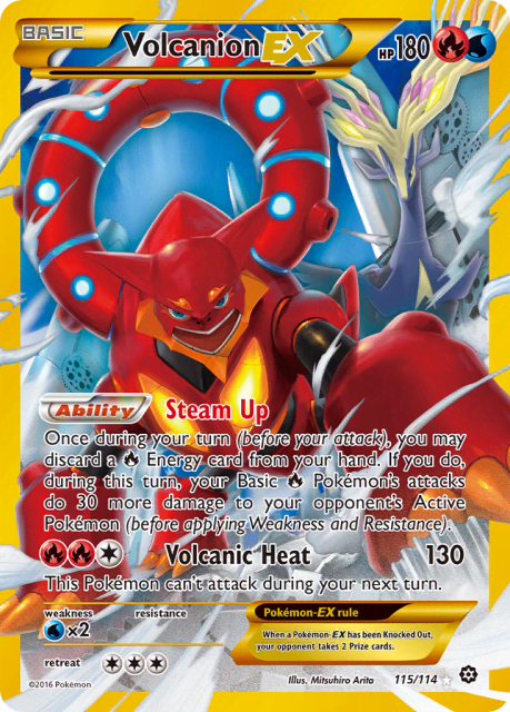 Volcanion-EX (Holofoil) (115) — Steam Siege