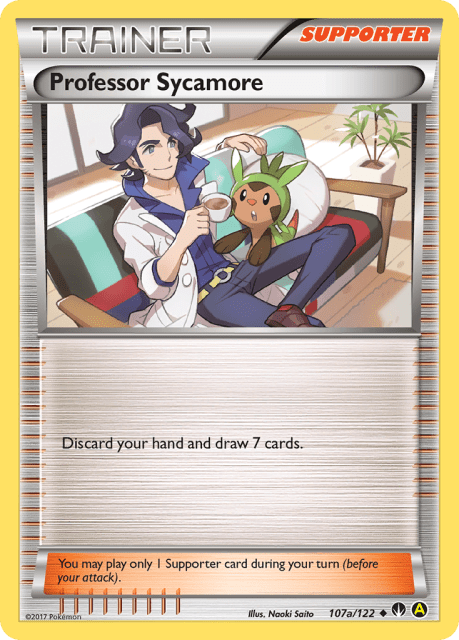 Professor Sycamore (Reverse Holofoil) (107a) — BREAKpoint