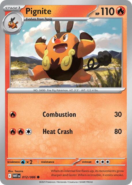 Pignite (Reverse Holofoil) (12) — White Flare